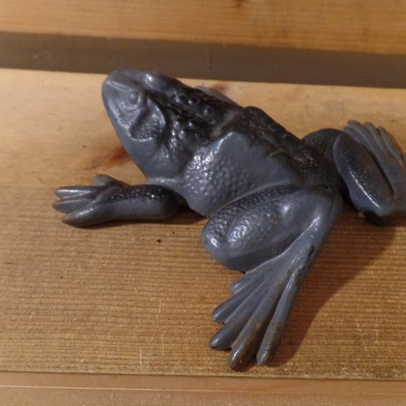 1966 Cast Iron Leaping Frog Doorstop Garden Virginia Metalcrafters - Picture 5 of 10